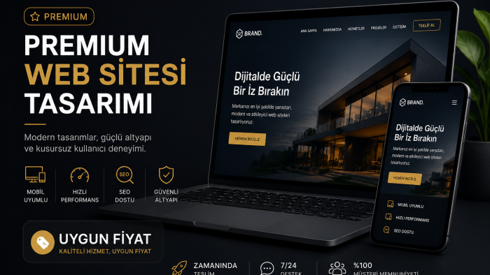 size premium ve modern özel web sitesi tasarlarım