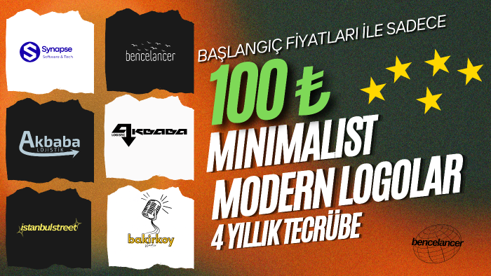 minimalist, sade ve modern logonuzu tasarlarım