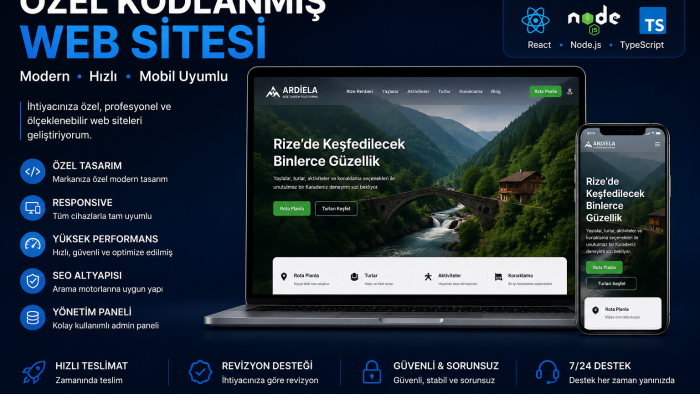 işletmenize özel profesyonel web sitesi geliştiririm