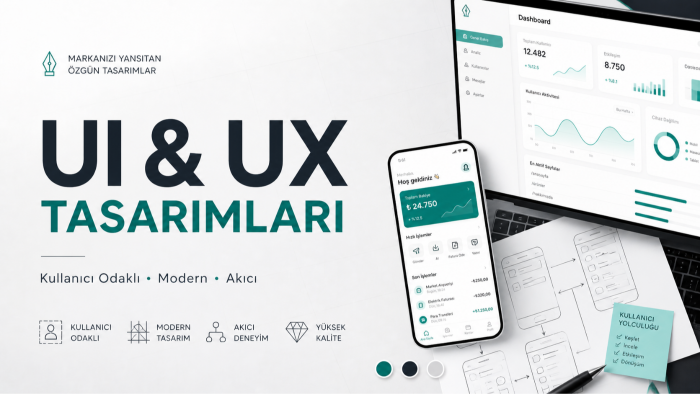 sizin için modern UI ve UX arayüz tasarımı yapabilirim