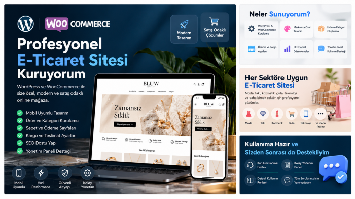 WordPress ve WooCommerce ile e-ticaret sitesi kurarım