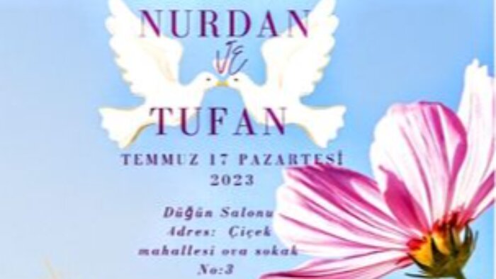 sizin için düğün davetisi ve afiş oluşturabilirim