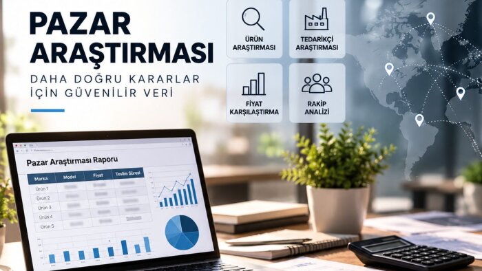 işletmeniz için ürün, tedarikçi ve rakip araştırması yaparım