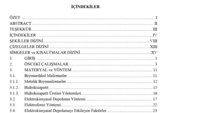 tezinizi enstitünüze göre biçimsel düzenlemesini yaparım