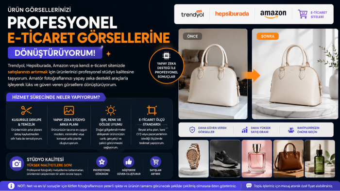 yapay zekayla ürün fotoğrafı düzenlemesi yaparım