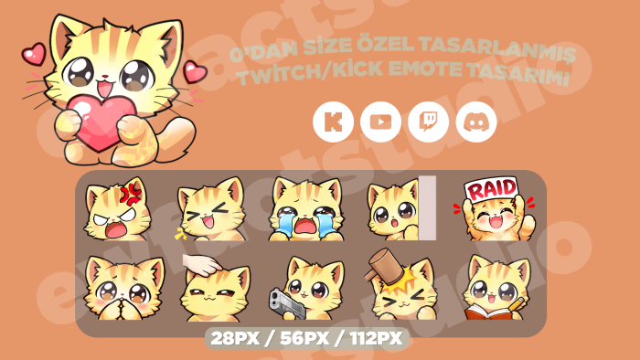 size özel profesyonel twitch/kick emote tasarımı yapıyorum