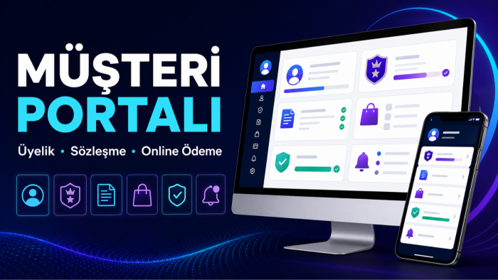 müşteri üyelik ve ödeme portalı geliştiririm
