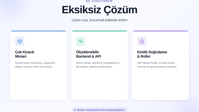 full stack uygulama geliştirme yaparım