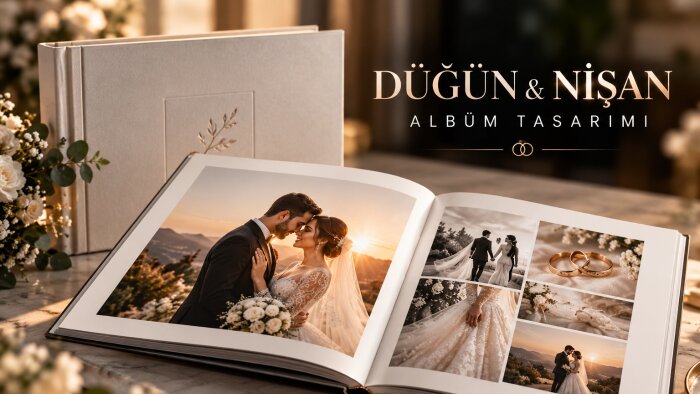 düğün fotoğraflarınıza profesyonel albüm tasarımı yaparım