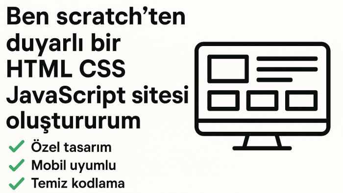 sıfırdan HTML CSS JS ile web sitesi oluştururum
