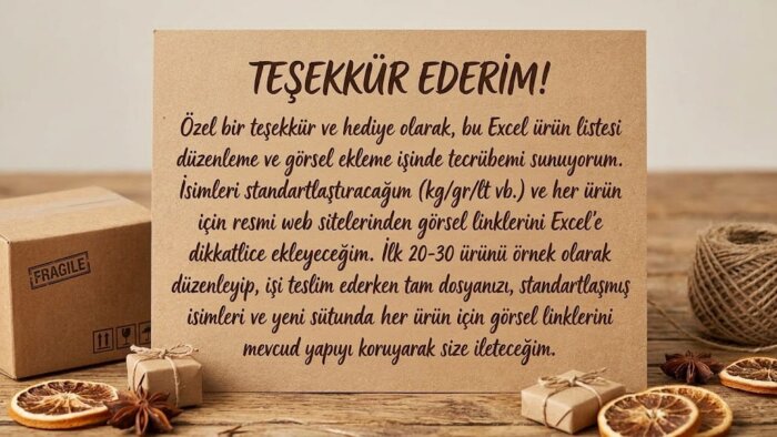 özel teşekkür ve hediye notları yazarım
