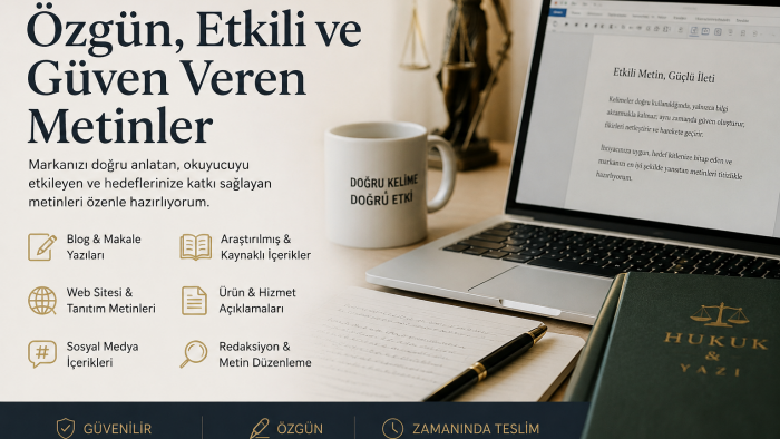 avukat titizliğiyle SEO uyumlu, özgün metinler yazarım