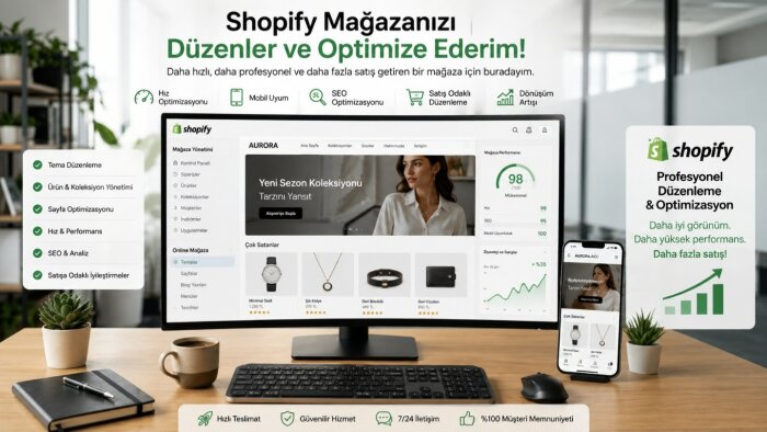 shopify mağazanızı düzenler ve optimize ederim