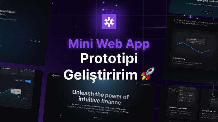 web app prototipini geliştirebilirim
