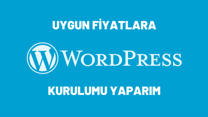wordpress sitenizi kurabilirim