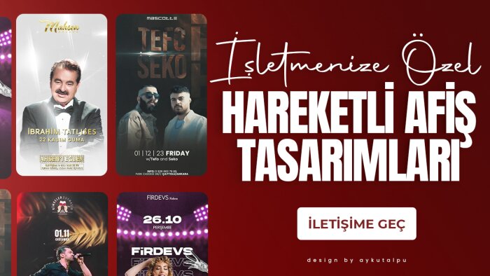 hareketli afiş tasarımları ile markanızı öne çıkarıyorum