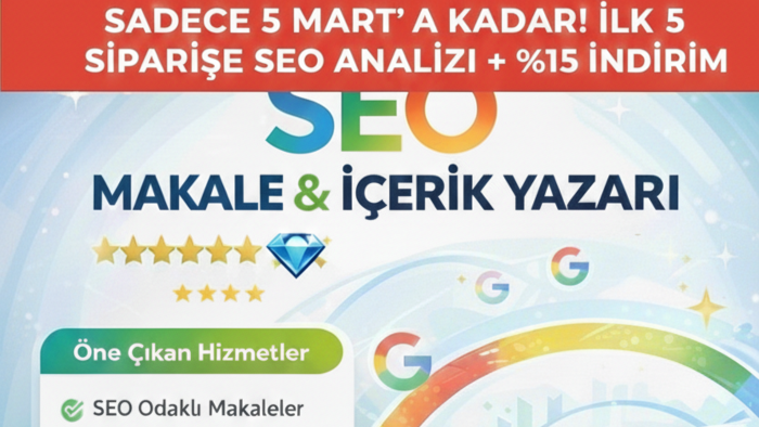 seo uyumlu ve profesyonel makale içerikleri yazarım