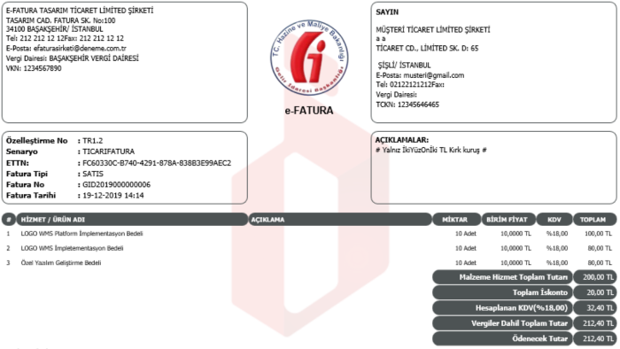 e-Fatura, e-Arşiv ve e-İrsaliye tasarımlarınızı yapabilirim