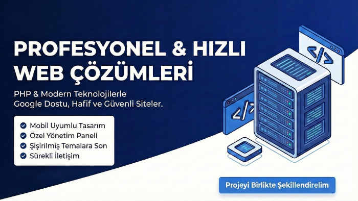 modern ve yüksek performanslı web siteleri geliştiririm