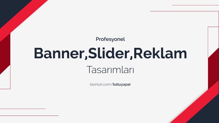 siteniz için profesyonel banner,slider tasarımları yaparım