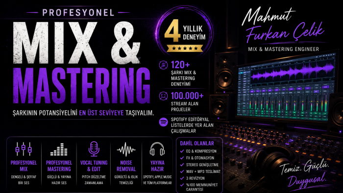 profesyonel mix ve mastering yaparım