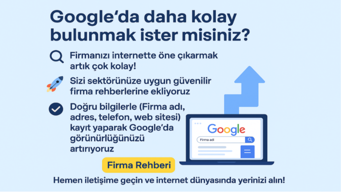 sitenizi popüler firma rehberi sitelerine ekleyebilirim