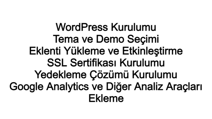 wordpress kurulumu ve tema kurulumu yapabilirim