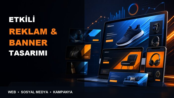 markanıza özel etkili reklam ve banner tasarlarım