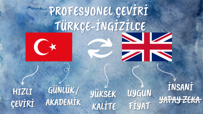 kaliteli Türkçe-İngilizce genel/akademik çeviriler yaparım