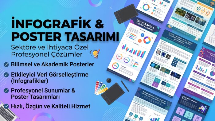 sizin için poster ve infografik tasarımları hazırlarım