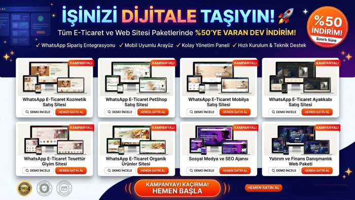 her sektöre ;anahtar teslim web sitesi yapıyorum