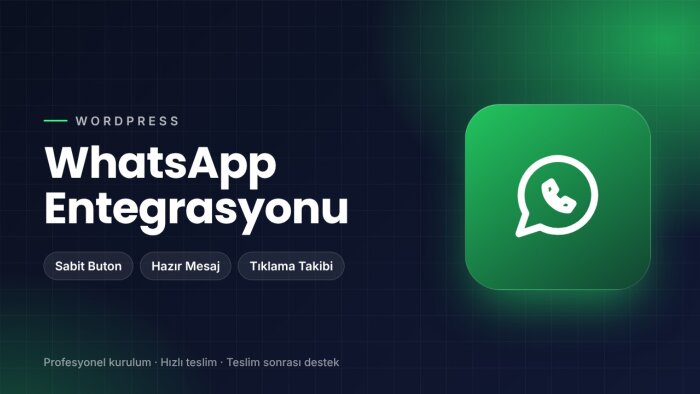 wordpress sitenize whatsapp entegrasyonu yaparım