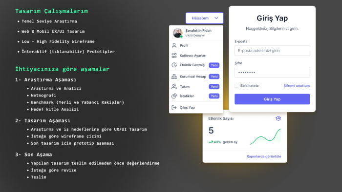 markanıza uygun web sayfası ve mobil uygulama tasarlarım