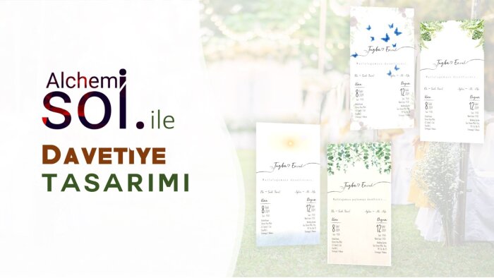 sade ve estetik davetiyeler tasarlarım