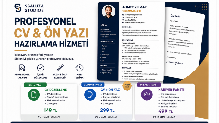 profesyonel CV ve ön yazı hazırlarım