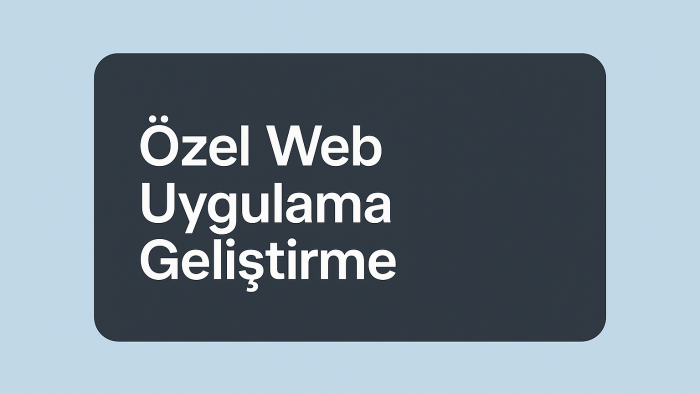 özel tasarım web uygulamaları geliştiririm