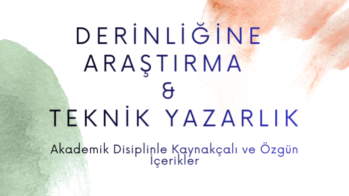 teknik ve akademik konularda nitelikli makaleler yazarım