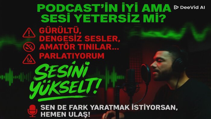 podcast işleriniz için mix yapıyorum