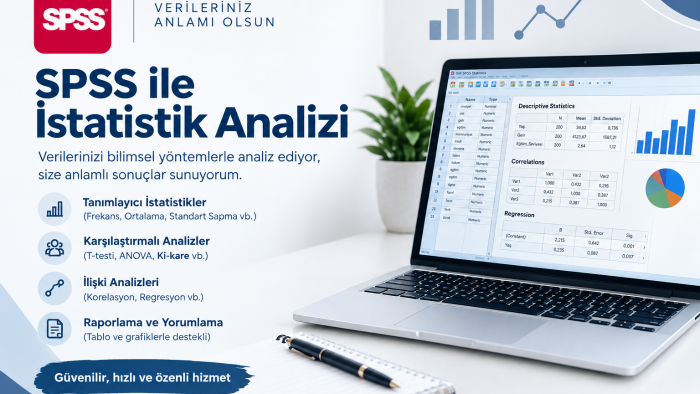 SPSS ile verilerinizin istatistiksel analizini yapıyorum