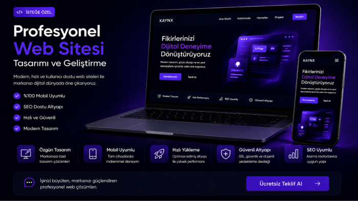 tamamen sıfırdan isteğe özel modern web sitesi yaparım