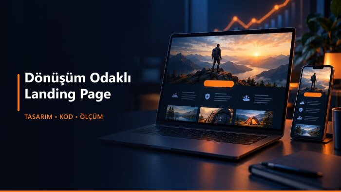 dönüşüm odaklı landing page tasarlar ve yayınlarım