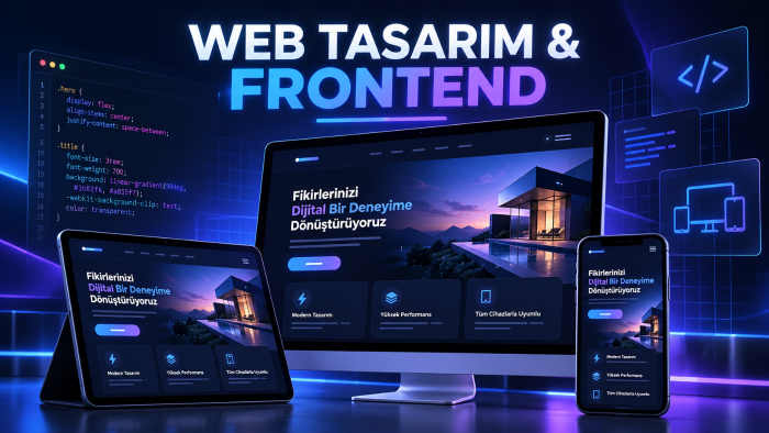 sıfırdan özgün ve modern web arayüzleri tasarlarım