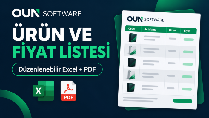 ürün ve fiyat listenizi Excel ve PDF olarak hazırlayacağım
