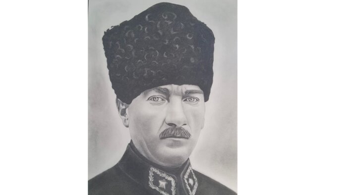 istenilen bir atatürk portresini kaliteli şekilde çizerim
