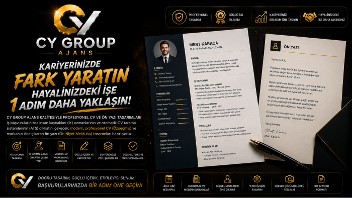 sizin için profesyonel CV ve ön yazı tasarlarım