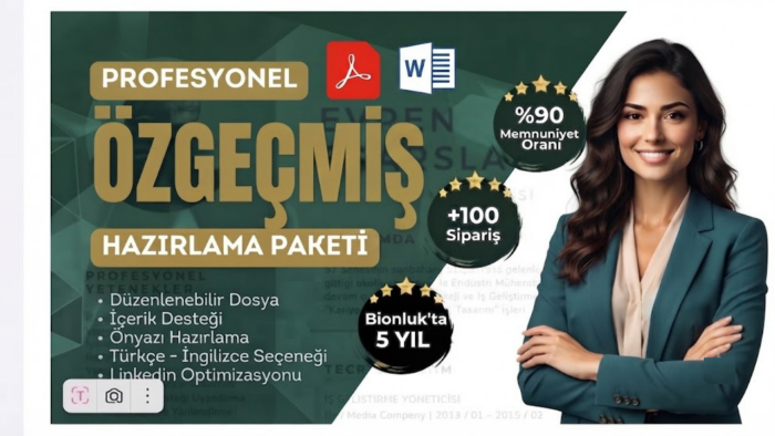 tüm dillerde profesyonel ücret artırıcı cv hazırlarım
