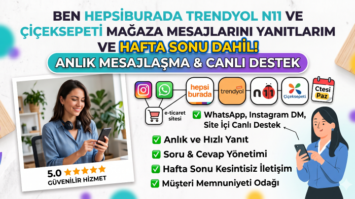  e-ticaret mağazanızın haftasonu mesajlarını yanıtlarım
