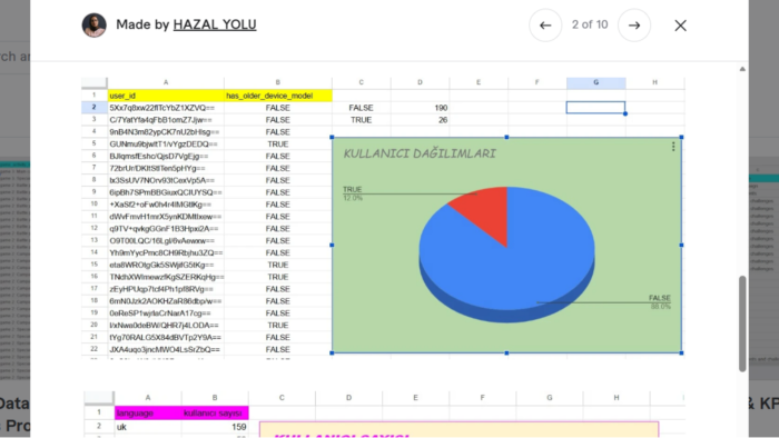 Excel ile veri analizi, pivot tablo ve raporlama yapıyorum