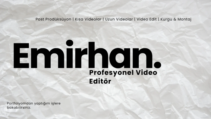 profesyonel video kurgu ve montaj hizmeti yaparım