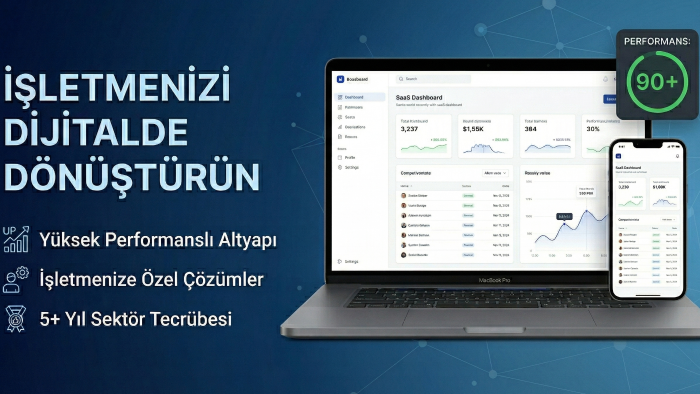 işletmenizi büyütecek hızlı ve modern web siteleri yaparım